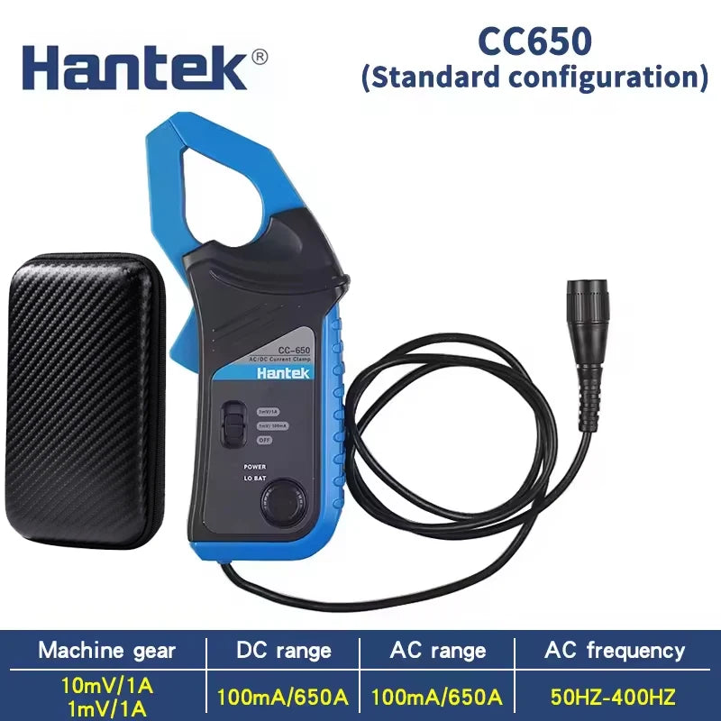 Hantek Oscilloscopes CC65 CC650 CC800 AC/DC Current Clamp Meter 20KHz 400Hz Bandwidth 1mV/10mA 65A/650A with BNC Plug