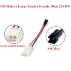 Male/Female Deans SM Plug to Tamiya Connector Conversion Cable 10cm 20AWG Silicon Wire For RC Drone Car Boat Quadcopter Battery