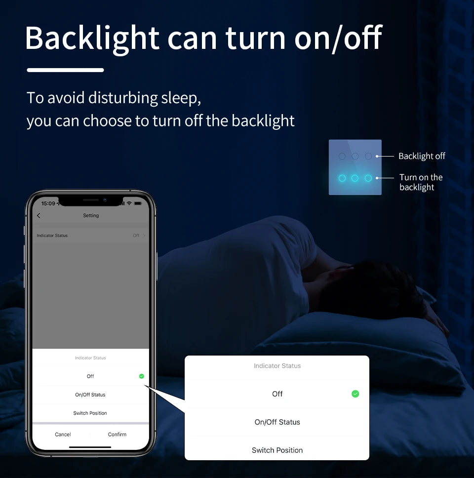 Tuya WiFi Smart Switch Brazil Standard 4x4 Size Touch Sensor 4/6/8 Gang Wall Light Switch Voice Control By Alexa Google Home