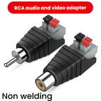 4/10/40 Pcs AV Audio Video Connector with Solderless Crimp - RCA Male/Female to Terminal Block for Speakers & Home Theater