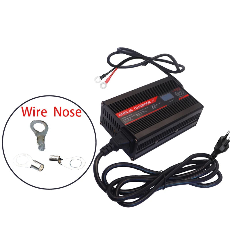 67.2V 4A  Charger Smart Aluminum Case Is Suitable For 16S 60V OLED Dispay Li-ion Lipo Battery OLED Display Fast Charger OHRIJA