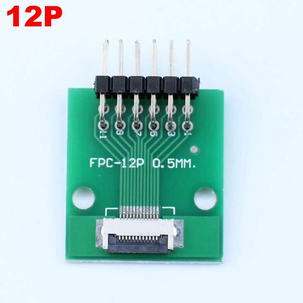 1pcs 4P-- 50P 0.5mm Pitch Connector SMT Adapter to 2.54mm 1.00 Inch Hole FPC FFC Cable Welded Board + Double Row Straight Pin