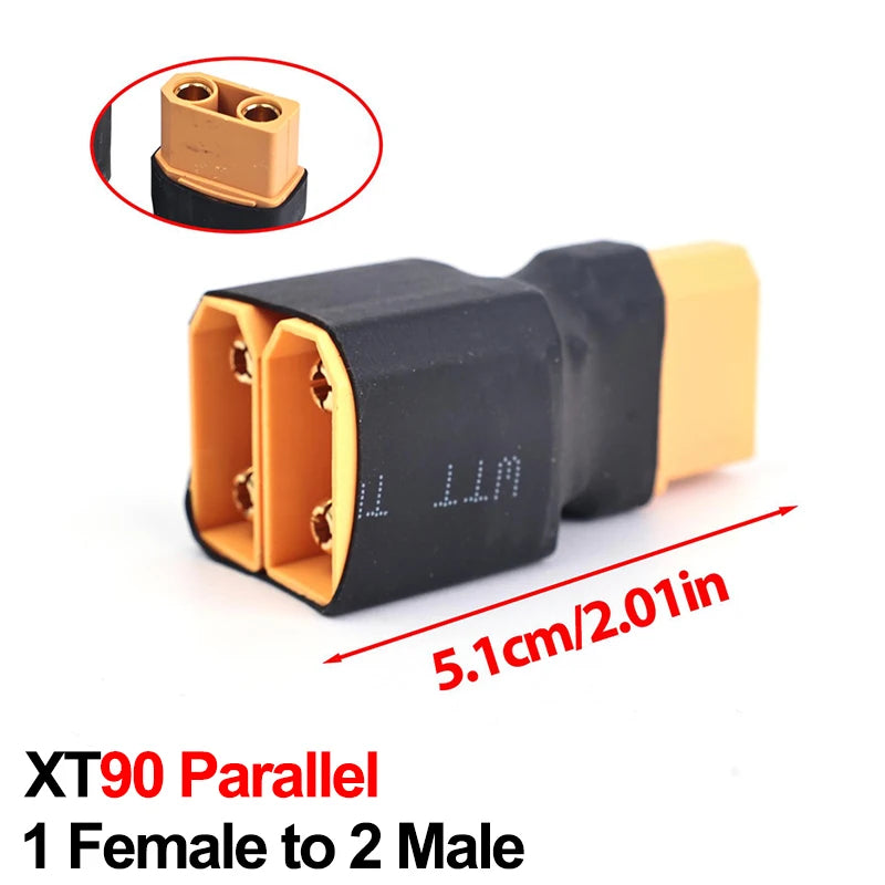 XT60/XT90 Male Female Parallel Plug Adapter Converter Connector Cable Lipo Battery Harness Series Plug Wiring Replacement Part