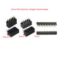 20pcs 2.0mm Pitch Straight Short Plastic Height2.0/4.3/6.35mm Dual Row Dip 2X3/5/7/9/10-40P PCB Socket Gold Female Pin Header