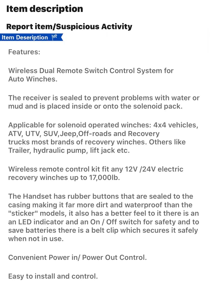 12V 250A Winch Remote Contactor Winch Control Solenoid Relay Twin Wireless Remote Kit Car Motorcycle Off Roaders Accessories