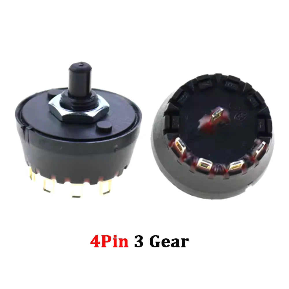 1 Piece High Temperature Resistant Rotary Gear Switch 2 3 4 5 6 7 8 10 Pin Band Knob Switch Of Juicer Mixer
