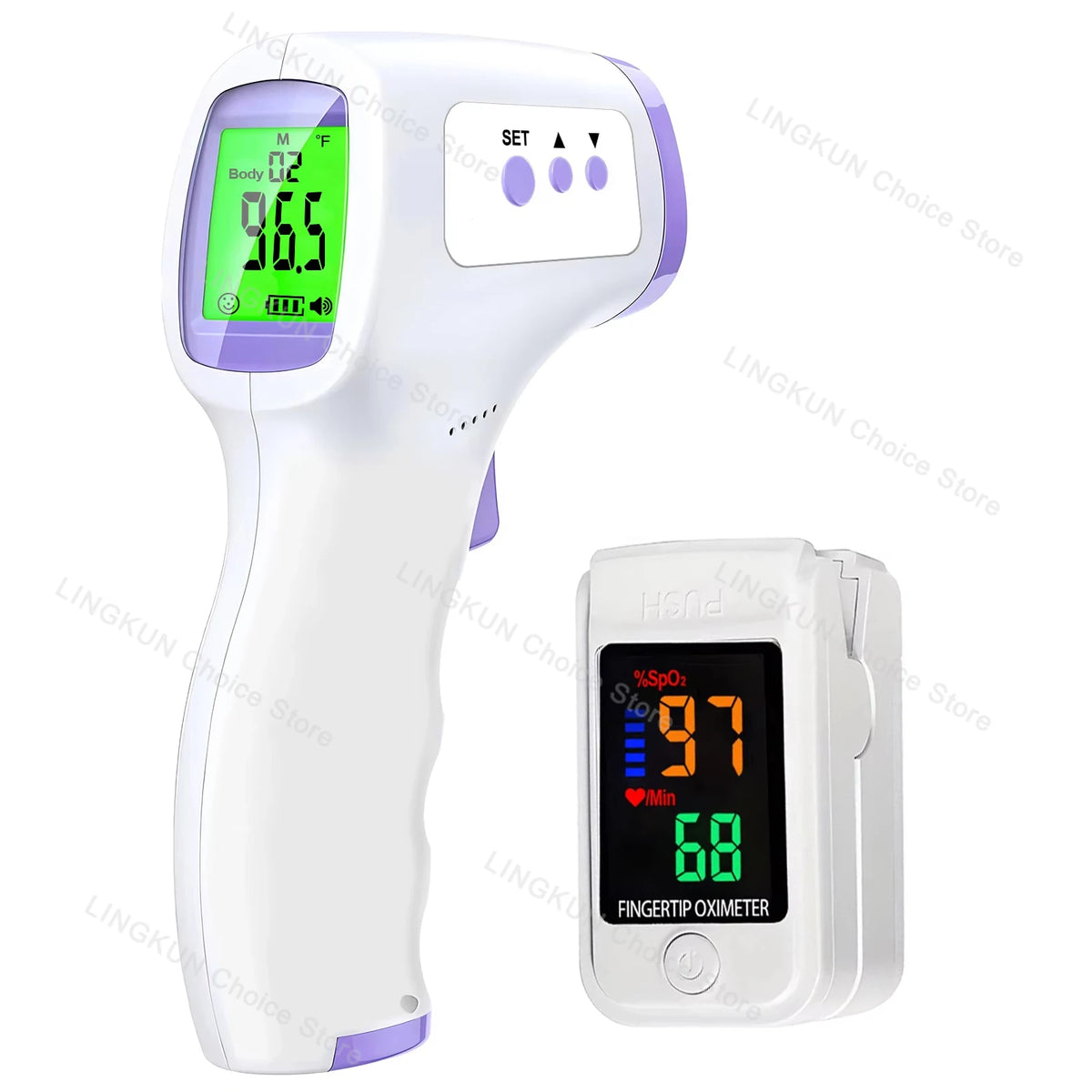 Multifunction Thermometer Three-color Backlit Display Forehead Thermometer Digital Display Infrared Alarm Human Body Thermometer