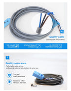 Cloweit 15mm 20mm Micro Hall Effect Sensor IP68 Proximity Magnetic Switch  NPN PNP 3-wire NO/NC DC 12V 24V  Remote Nonpolar