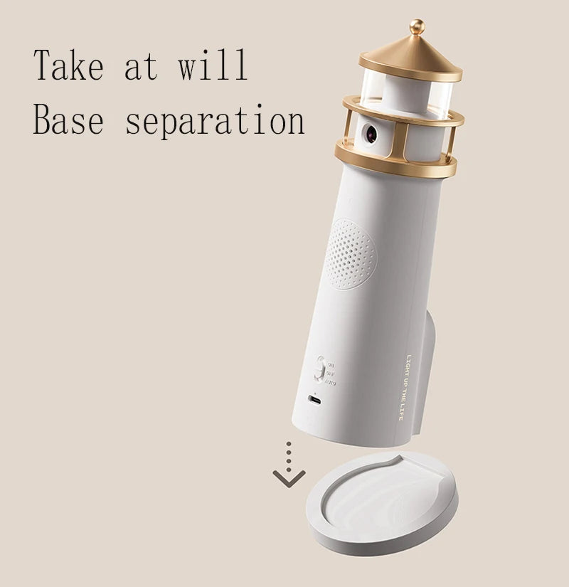 Moon Lamp Projection Lighthouse Lamps Night Light Remote Control Bluetooth Music Motion Sensor Ambient Lights Xmas Birthday Gift