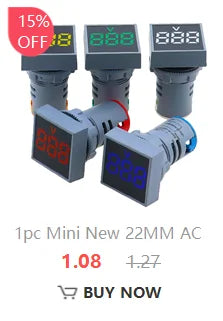 AD16-16SM 16mm buzzer 12V 24V 110V 220V 380V Flash Signal Light Red LED Active Buzzer Beep Alarm Indicator Red Green Yellow