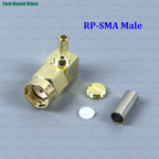 1/5/10Pcs SMA Male Plug SMA Female RP SMA Male Female RF Connector Crimp For RG174 RG316 LMR100 Cable Connector