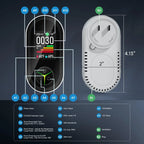 B50B-EU Plug GAS CO Leak Detector Carbon Monoxide Detector Plug In CH4 Methane Combustible Leakage Alarm Sensor Coal