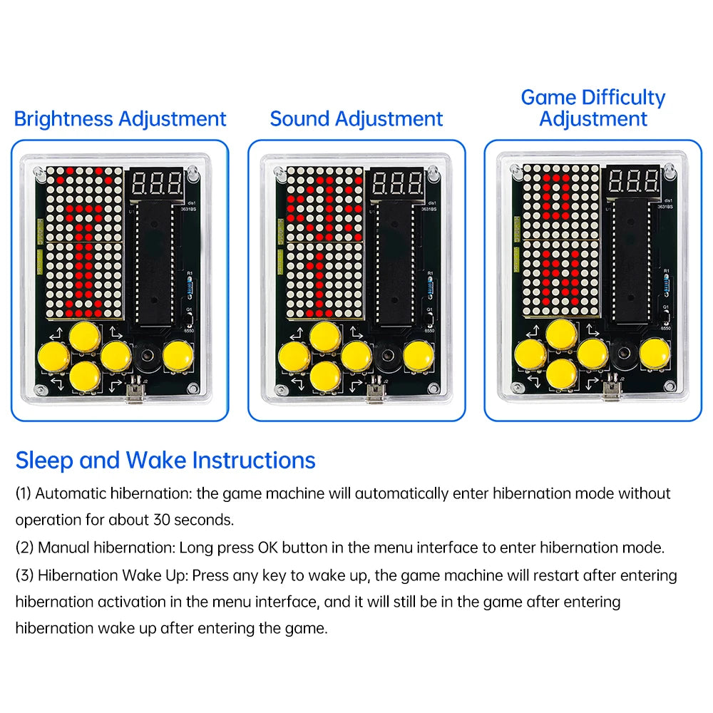 Pixel Gamer DIY Kit Pocket Gamer 51 Microcontroller Electronic Circuit Teaching Experiment Soldering Practice Module