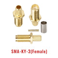 RP-SMA-KY-3 Male Female Bulkhead Crimp for RG58 RG142 SYV50-3 Cable RF Coaxial Connector