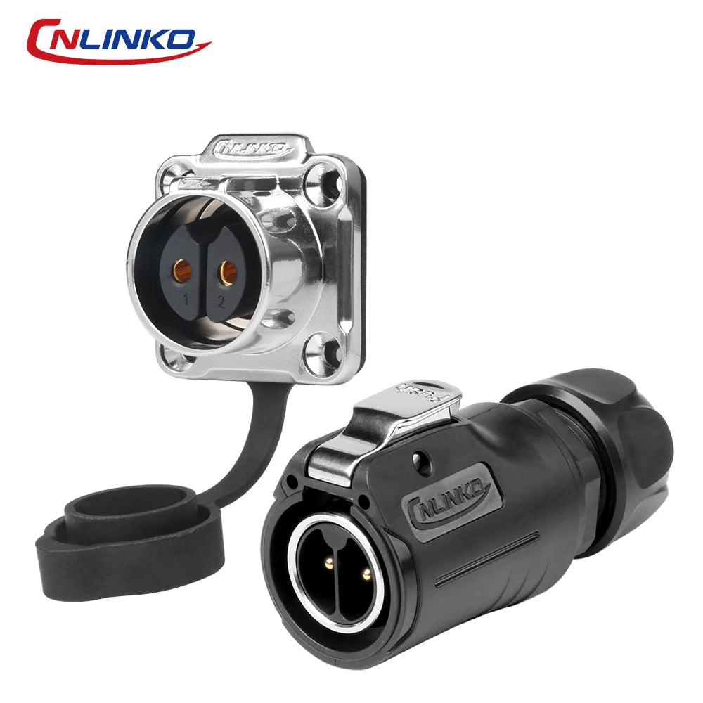 CNLINKO M20 Upgraded High Quality LP20 2 3 4 5 7 9 12 14 Pin Connector Circular Industrial Loose-proof IP68 Waterproof Connector