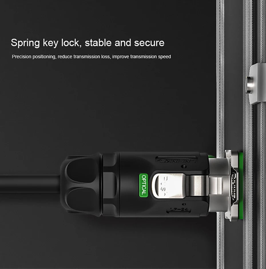 CNLINKO M24 Fiber Optic Connector LC High Performance Single Mode Conenctor Quick Assembly Waterproof IP68 for Networking FTTH