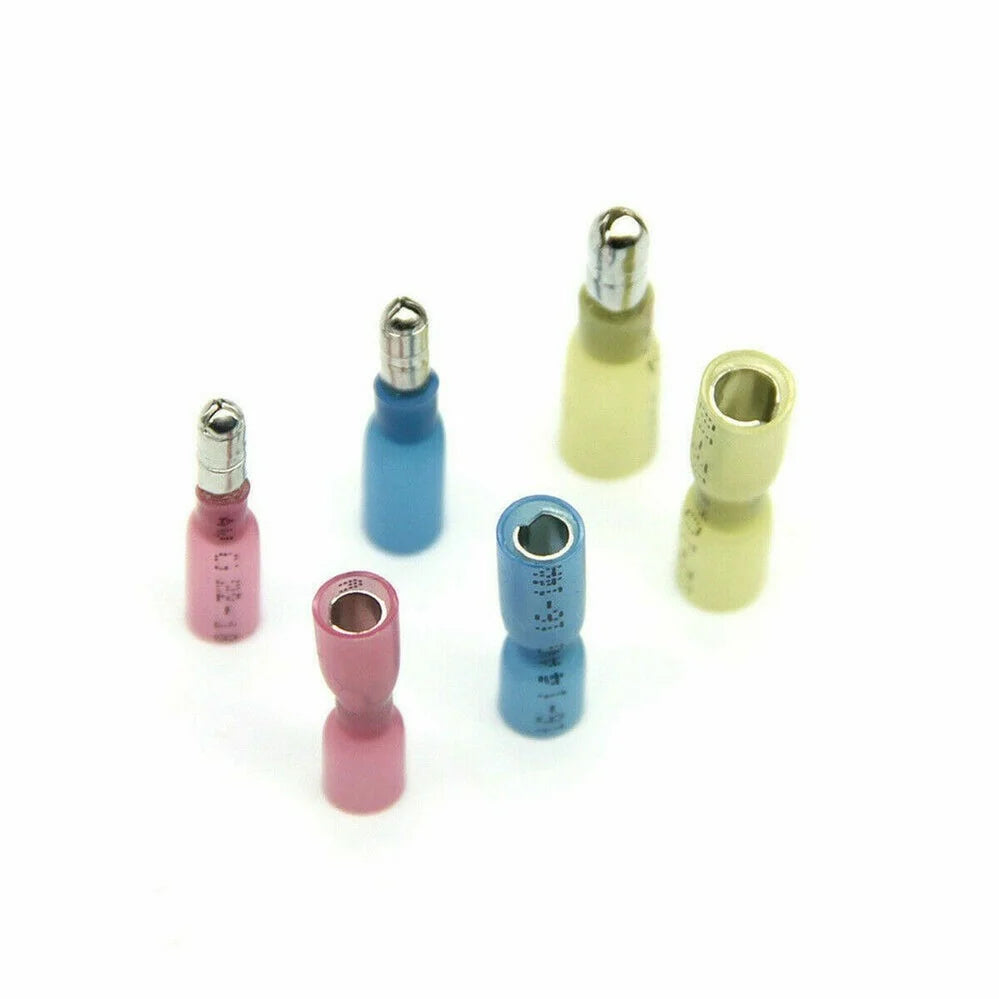 50/100PCS Heat Shrink Bullet Connectors Elelctrical Cable Butt Crimp Terminals Female Male Waterproof Insulated Wire Terminals