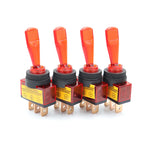 4Pcs Car Toggle Switch 12V Illuminated Car Rocker Switch 20A Rocker Switch Red Blue Green Yellow
