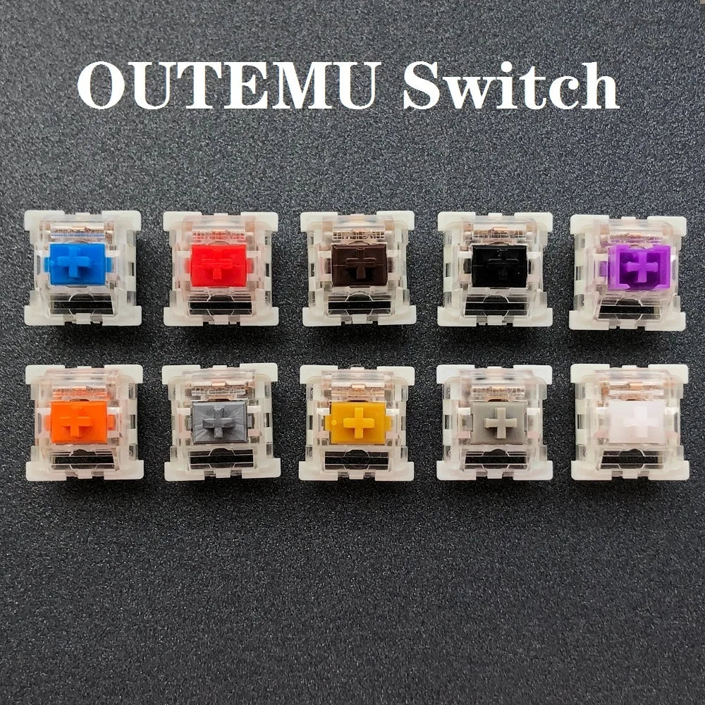 Outemu Switch Mechanical Keyboard Switch 3Pin Clicky Linear Tactile Silent Switches RGB LED SMD Gaming Compatible With MX Switch