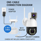 BNC Video + DC Power Extension Cable 5-50M | Outdoor 2-in-1 Coax Cable for CCTV DVR AHD TVI CVI Camera System