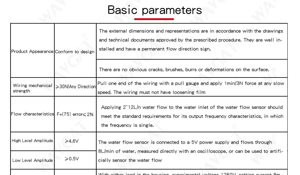 Water Flow Sensor Flowmeter Hall Flow Sensor Water Control 1-30L/min