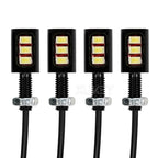 2/4Pcs Universal 12V 3LED 5730 SMD Motorcycle Car License Number Plate Light Frame Holder Bracket Tail Tidy Lamp Screw Bolt Bulb