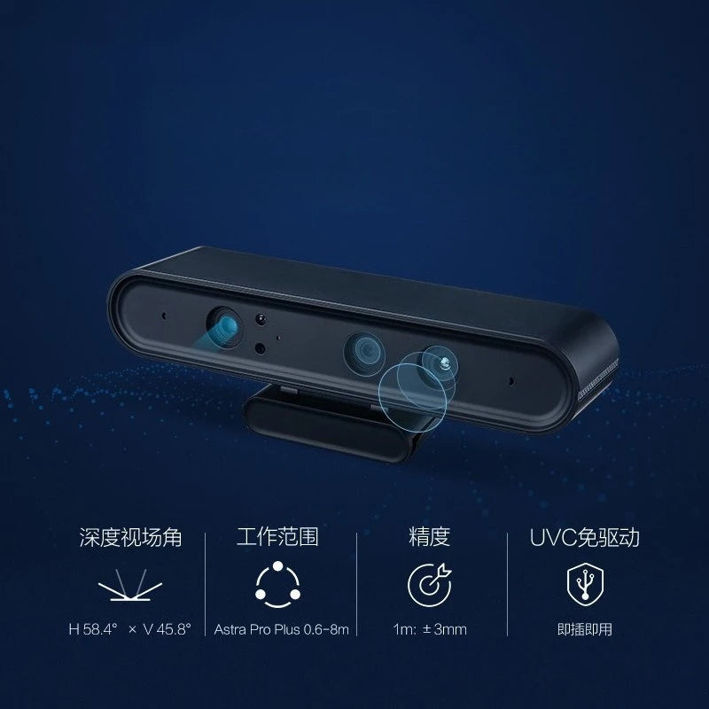 3D RGBD Depth Sensor Camera, Infrared Stereo Vision Webcam for ROS Robot Raspberry Pi Machine Vision Development