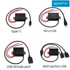 12V 24V to 5V 3A DC DC Step Down Buck Converter Mini USB Micro USB Type-C Power Supply Module CE ROHS Certified Waterproof