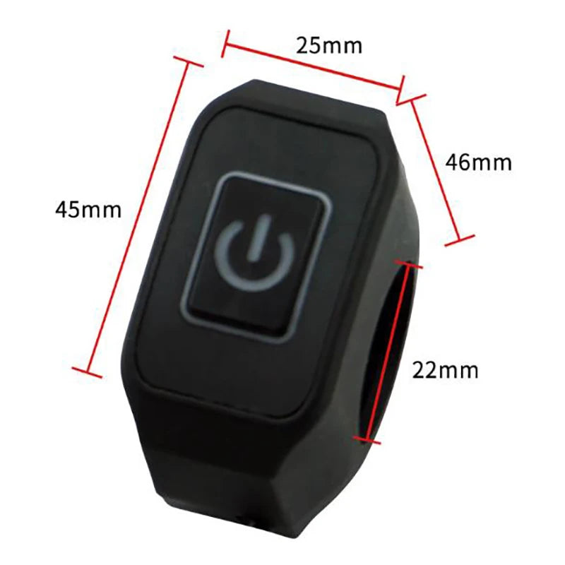 1/2pcs Motorcycle Handlebar Switch ON OFF Headlight Horn Control Modification Switch 22mm Waterproof Button Accessories12V