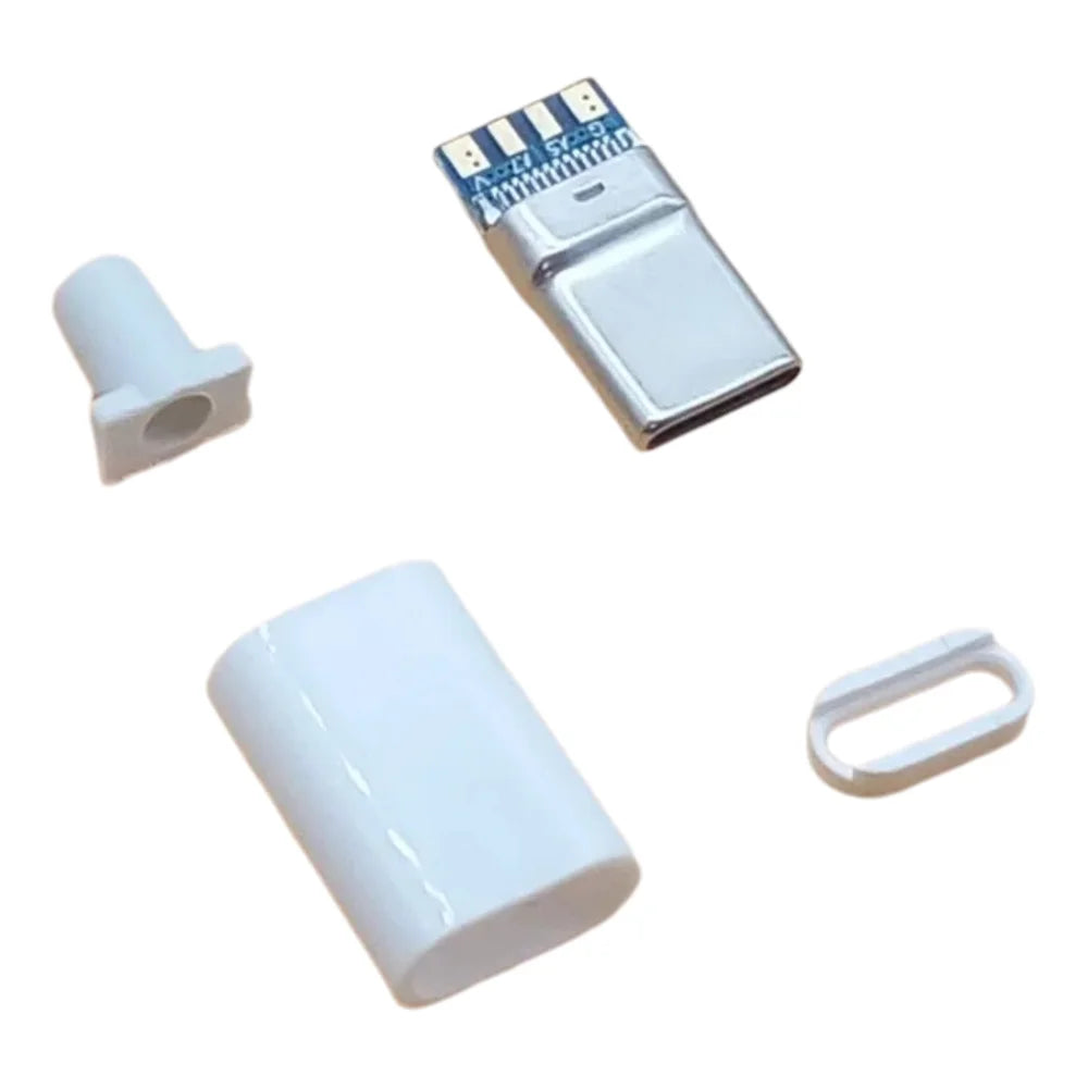 2/5Pcs Weldable Type-C 2.0 Male Plug 4-in-1 2A High Current USB-C Connector