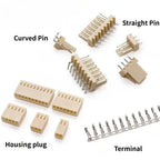 100PCS KF2510 Connector 2.54mm Pitch 2P-10Pin Straight/Curved Male Female Socket Housing Plug Pin Header Crimp Terminals