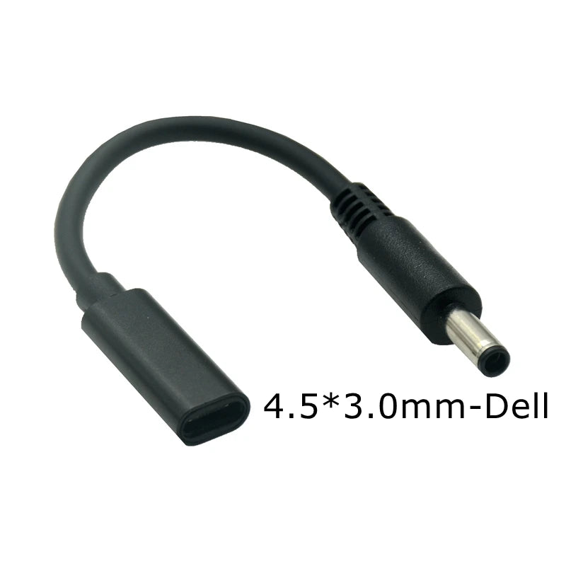 USB Type C USB C Laptop Charger Power Adapter Converter Female To 5.5*2.5 4.5*3.0 4.0*1.7mm 7.9 Dc PD Fast Charging Plug Jack