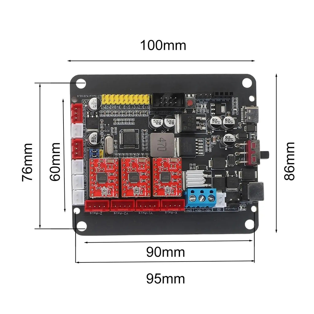For GRBL 1.1 Controller Board For CNC Router 3018 2418 1610 With Double Y Support A4988 Stepper Motor Driver USB Connection