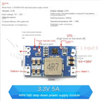 1PCS DC-DC 3A 5A Adjustable Step-down Power Module Board Voltage Stabilizing Aircraft Model MP1584EN 24V 12V 9V To 5V