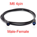 1m M6 M8 2 3 4 5 6 Pin Core Male To Female Julet Electric Butt Cable Plug Connector Scooter Brake Waterproof Signal Sensor Cord