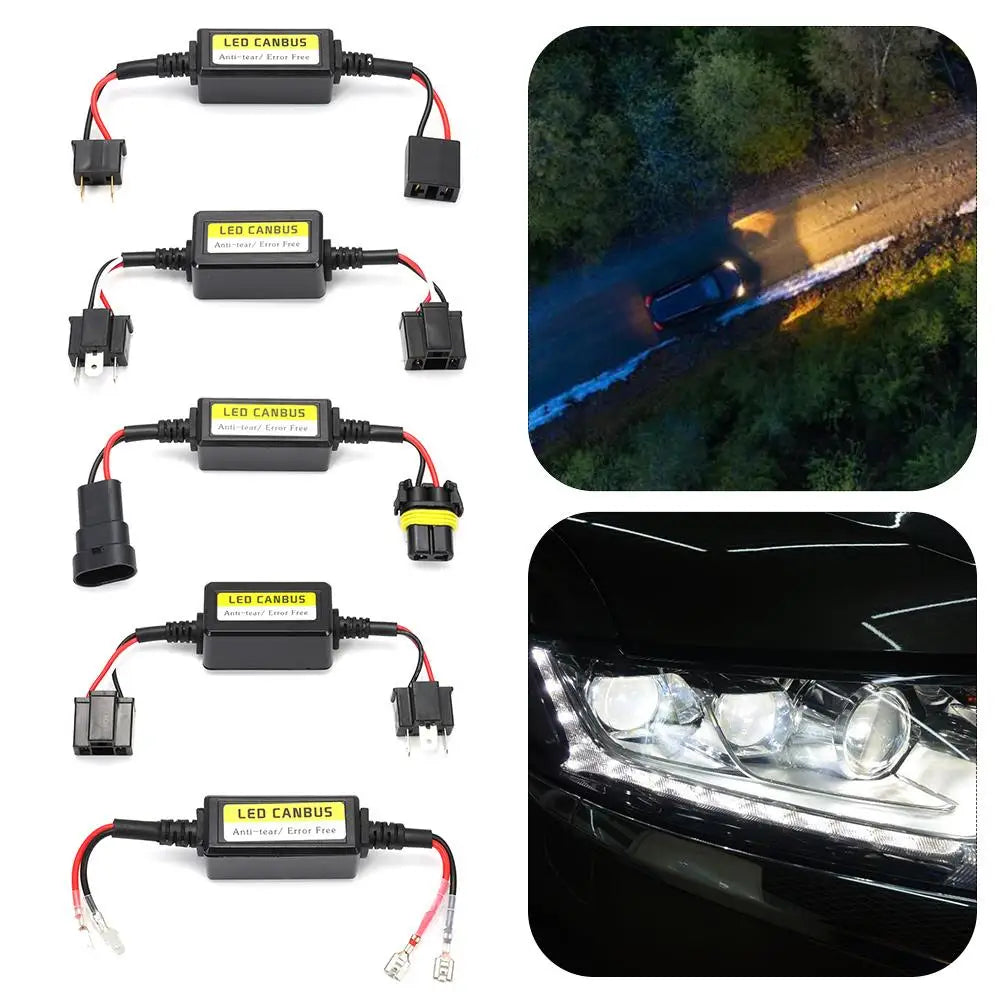 Tools Anti-Flicker h1/h3/h4/h7/h8/h9/h11 Automotive LED Decoder Fault Eliminator Resistor Controller LED Canbus Decoder