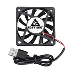 Gdstime 60MM Fan 24V 12V 5V Cooler 60x60x10MM Axial Cooling Fan 6010 Dual Ball Brushless Dupont USB Fan for PC Case CPU Cooling