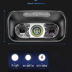 500 Lumen USB Rechargeable Headlamp Motion Sensor Bright LED Running Fishing Flash Head Lamp Headlight Infrared Sensor Light