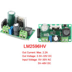 LM2596HV AC/DC to DC Buck Step Down Converter Power Supply Module LM2596 3v 3.3V 5V 6V 9V 12V 15V 24V AC 5V-30V, DC 5V-50V