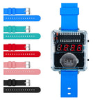 DIY Electronic Watch Kit 0.28'' LED Digital Tube Creative Watch Soldering Kit Microcontroller Watch Kit with Silicone Strap&Case