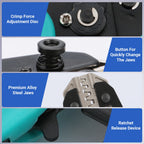 Crimping Tool Set Electrician Tools Quick Change Jaws For Crimp Terminals Dupont JST Non Insulated Open Barrel Ferrule Solar MC4