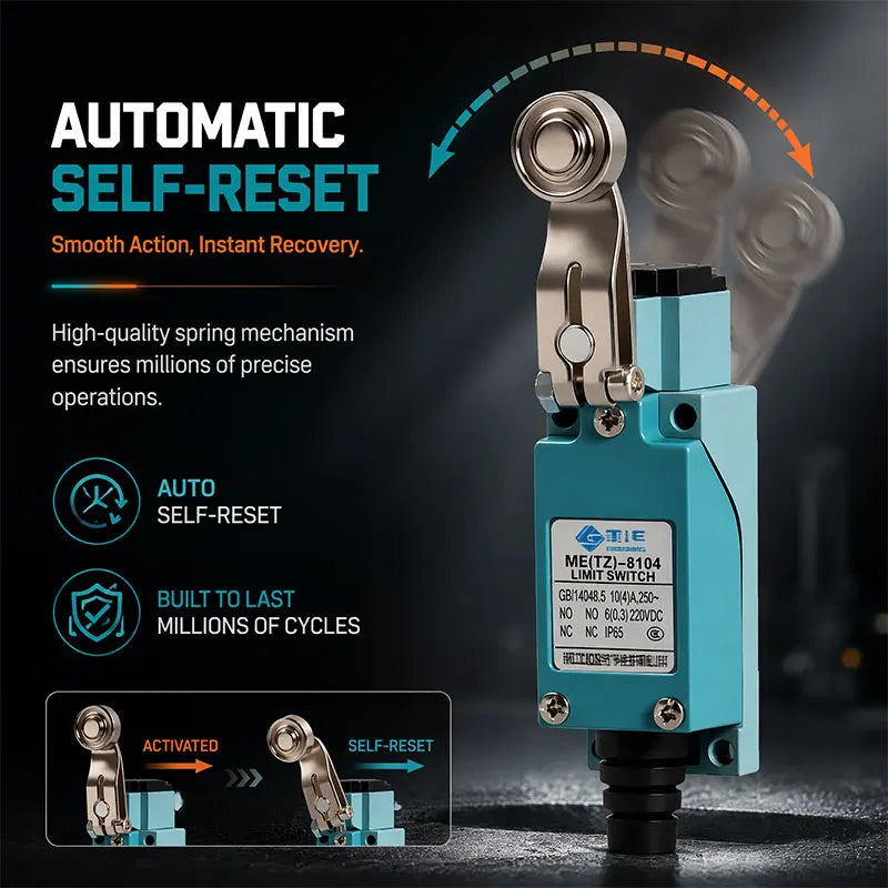 ME-8108 ME-8104 ME-8107 ME-8111 ME-8112 ME-8166-8169 Limit Switch Rotary Adjustable Roller Lever Arm Travel Switch AC250V NO NC
