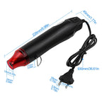 110V/220V Mini Heat Gun Hot Air Gun for Crafts Epoxy Resin Shrink Wraping, US/EU Plug, Multiple Colors Available