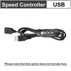 Gdstime 40mm 50mm DC 5V USB 60mm 70mm TV Box Cooling Fan 120mm 140mm Brushless AV Receiver Cooler w 2 in 1 USB Controller Cable
