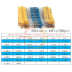1/8W 1/4W 1/2W 1W 2W 3W 5W Metal Film Resistors Assortment Kit Set 1% Electronic Components Resistor Package