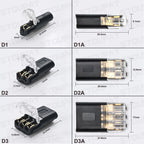 Quick Wire Connector Pluggable Locking Buckle Terminal Block Universal Compact Electrical Cable Jointer for LED Strip Car DIY
