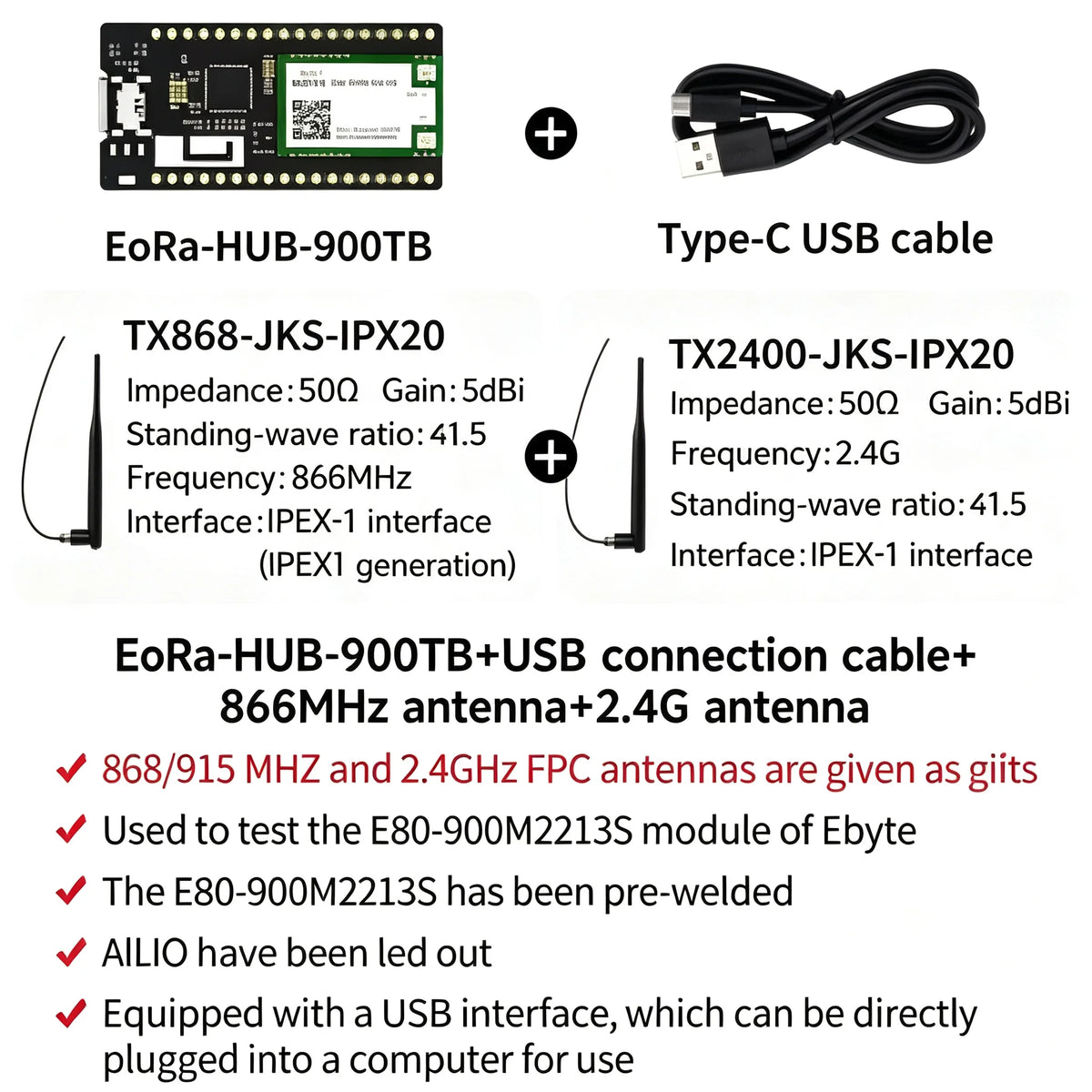 EoRa-HUB-900TB EoRa-HUB-400TB ESP32-S3 Development Board LR1121 Dual-Band LoRa Module LoRaWAN Hub Gateway Bluetooth WiFi Support