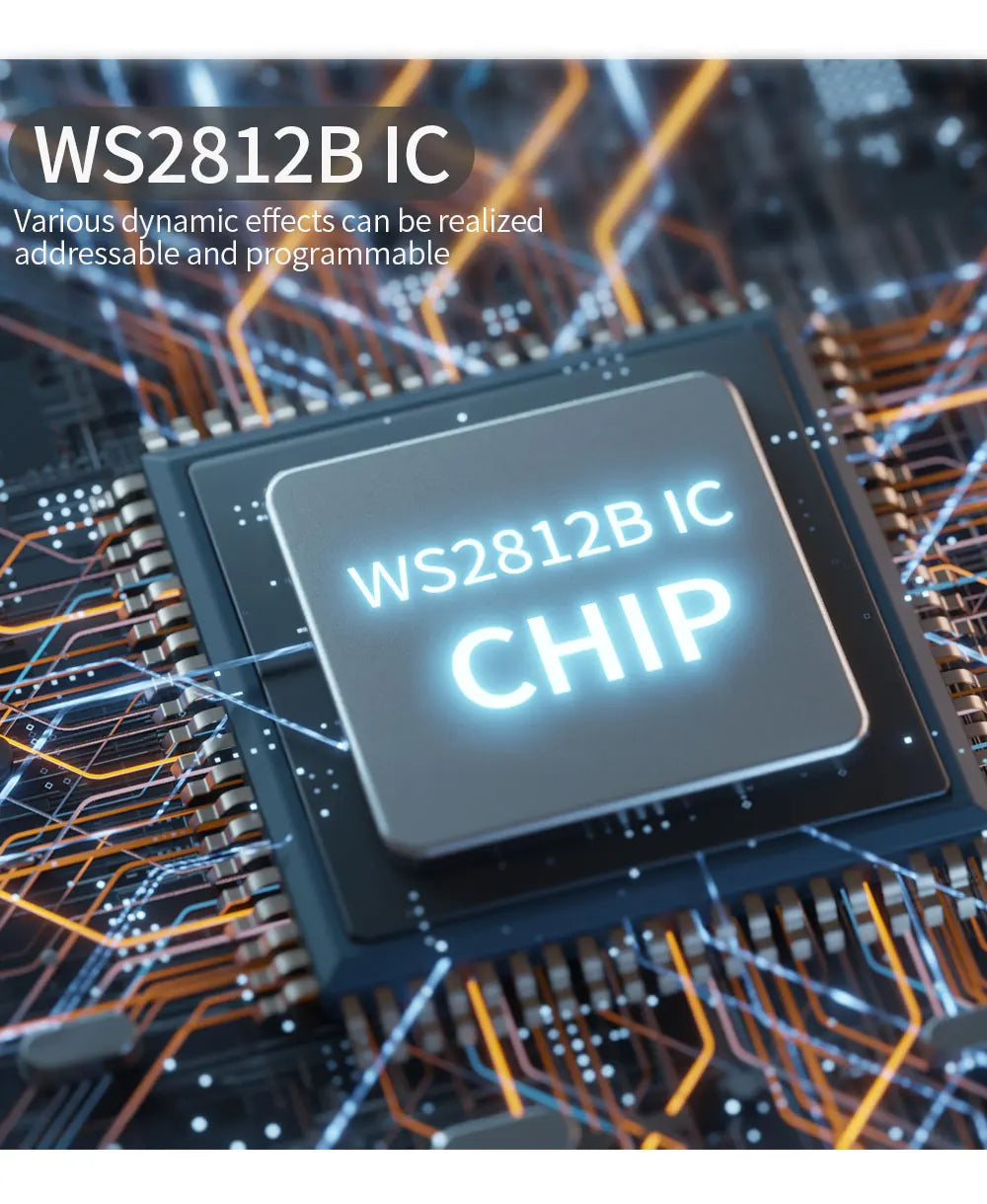 WS2812B RGBIC Individually Addressable COB LED Strip WS2812 High Density 60/100/160Leds/m 5mm/10mm COB Led Light DC5V