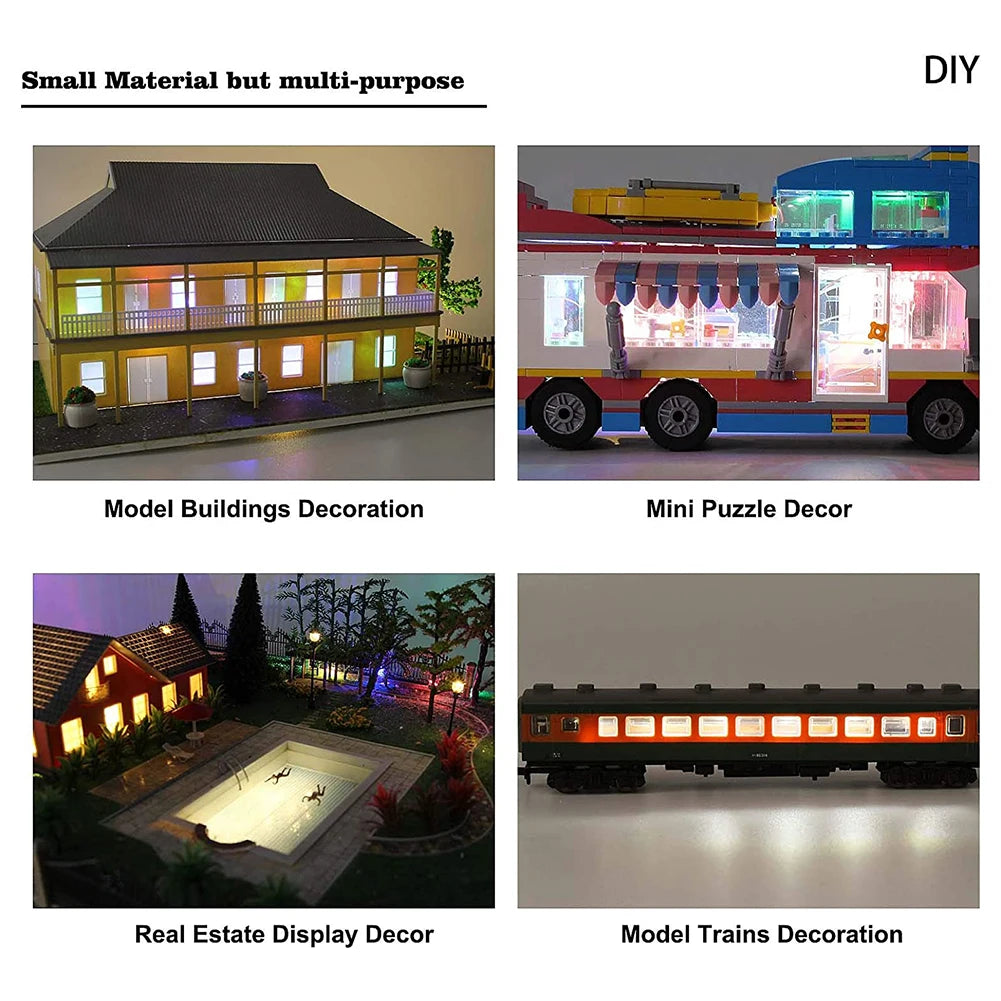 50Pcs 0402 0603 SMD Lamp Wired Micro Litz Led Pre-soldered Chip Wired 12V 30cm Railway Model Toy Light DIY Leads with Resistance