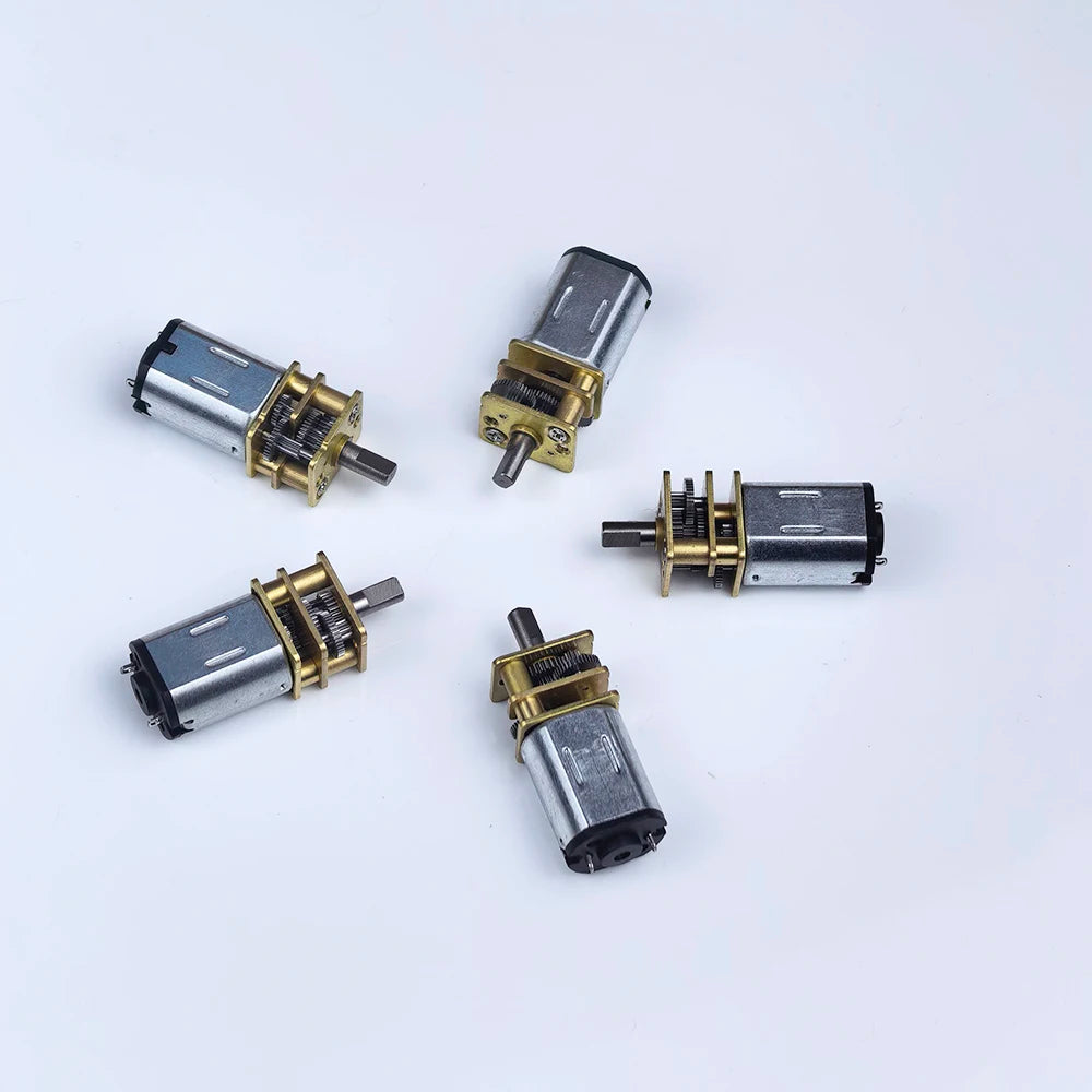 5pcs N20 Gear Motor DC 3V 3.7V 5V 6V 100RPM Slow Speed Motor Flat shaft DIY Toy Car Electric Lock